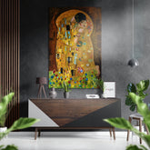 Klimt's Kiss Brushed Aluminium Dibond Wall Art.